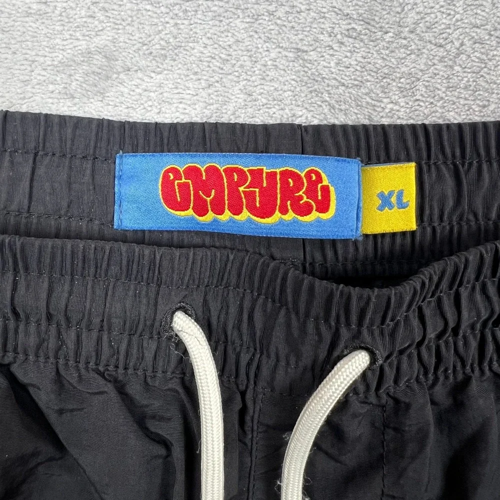 Empyre Swim Trunks Men XL Black Recycled Nylon Mesh Lined Logo Shorts